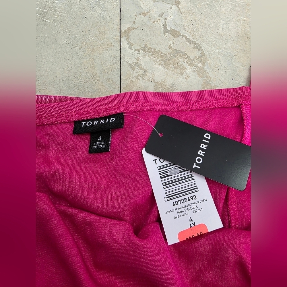 Torrid Mesh Ruched Bodycon Dress 4x - Picture 8 of 8